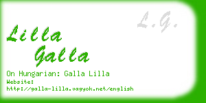 lilla galla business card